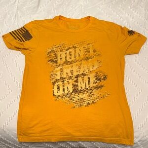 Grunt Style Don't Tread On Me Short Sleeve T‑Shirt - Yellow